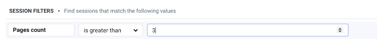New session filters